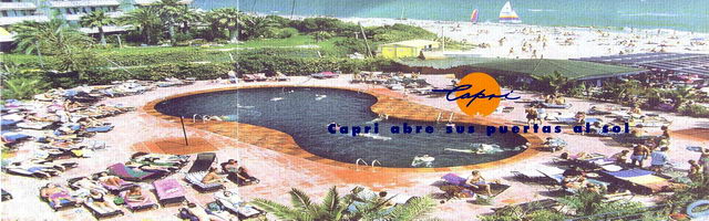 Fulletó promocional del Beach Club CAPRI de Gavà Mar (Anys 90)